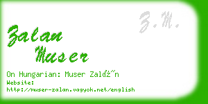 zalan muser business card